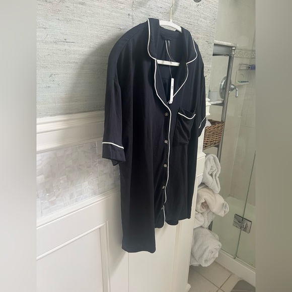 NWT new small Anthropologie briar short sleeve pipes pj pajama top black white - Picture 8 of 17